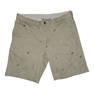 Tommy Bahama Golf Shorts 34 Men's Khaki Embroidered Logo's Golf Sports Vacation